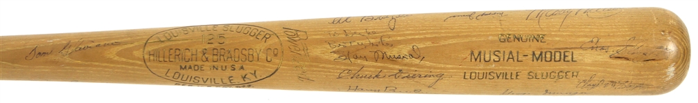 1951 Stan Musial St. Louis Cardinals Team Signed Professional Model Game Used H&B Louisville Slugger w/ 29 Sigs Including Musial, Marty Marion, Red Schoendienst & More (MEARS A7/JSA & PSA/DNA GU8) 