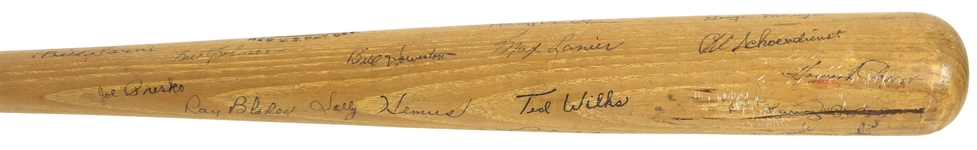 1951 Stan Musial St. Louis Cardinals Team Signed Professional Model Game Used H&B Louisville Slugger w/ 29 Sigs Including Musial, Marty Marion, Red Schoendienst & More (MEARS A7/JSA & PSA/DNA GU8) 
