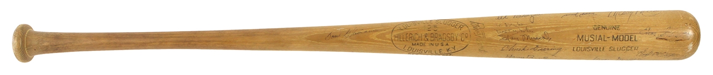 1951 Stan Musial St. Louis Cardinals Team Signed Professional Model Game Used H&B Louisville Slugger w/ 29 Sigs Including Musial, Marty Marion, Red Schoendienst & More (MEARS A7/JSA & PSA/DNA GU8) 