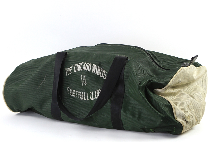 1975 Chicago Winds WFL Game Worn Uniform Pants & Equipment Bag (MEARS LOA)