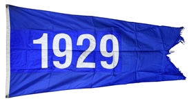 1980s-90s Chicago Cubs Wrigley Field 1929 NL Pennant 35" x 70" Stadium Flag (MEARS LOA)