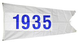 1980s-90s Chicago Cubs Wrigley Field 1935 NL Pennant 35" x 70" Stadium Flag (MEARS LOA)