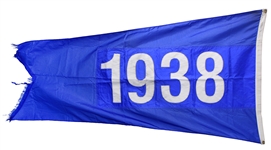 1980s-90s Chicago Cubs Wrigley Field 1938 NL Pennant 35" x 70" Stadium Flag (MEARS LOA)