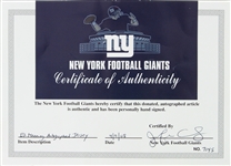 2008 Eli Manning New York Giants Signed Jersey (clubhouse signature)