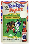 1958 New York Yankees Pabst Blue Ribbon 13" x 20" Go Yankees Go Pabst Easelback Advertising Display