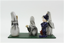 1950's Three Nuns & The Devil Himself Ceramic Baseball Figure Scene