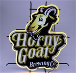 2010s Horny Goat Brewing Co. 24" x 27" x 7" Neon Bar Sign