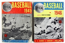 1945-46 AS Barnes & Company Official Baseball Guides Edited by Leslie OConnor