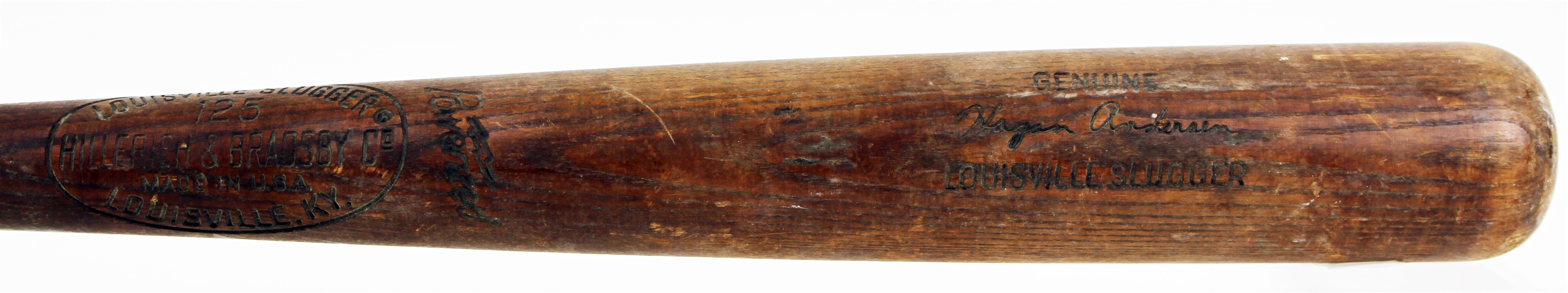 1969-71 Hagan Andersen Minor Leagues H&B Louisville Slugger Professional Model Game Used Bat (MEARS LOA)