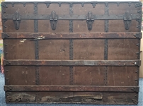 1937-1938 Circa Edward Froelich Brooklyn Dodgers Team Trainer Travel Trunk (MEARS LOA)