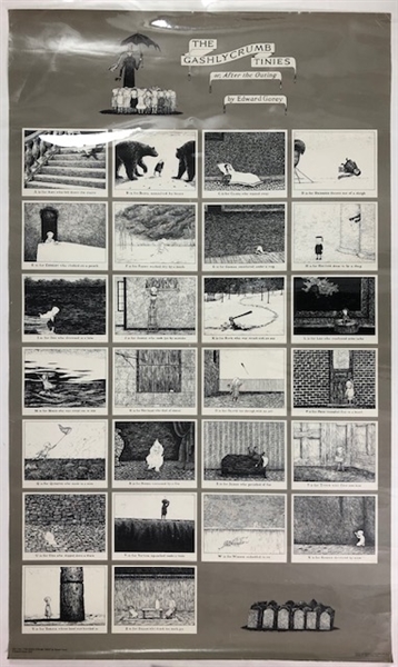 1979 Edward Gorey The Gashlycrumb Tinies 21" x 36" Poster