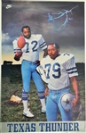 1980s Nike Texas Thunder Ed "Too Tall" Jones & Harvey "Too Mean" Martin Dallas Cowboys 22.5 x 34.5 Poster 