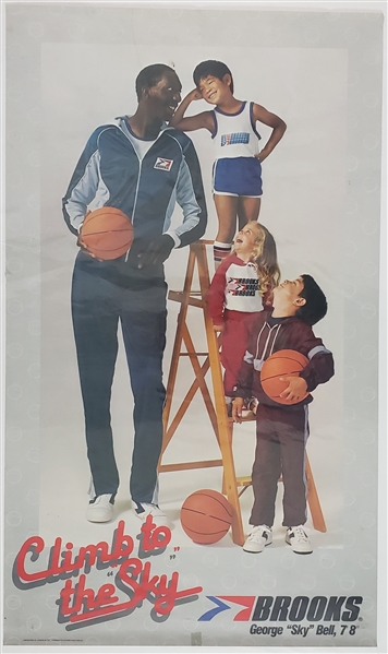 1982 George "Sky" Bell Harlem Wizards Brooks Athletic Shoes 18 x 30.5 Poster