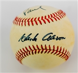 1970-73 Hank Aaron Atlanta Braves Signed ONL Feeney Baseball (JSA)