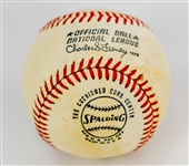 1970-73 Hank Aaron Atlanta Braves Signed ONL Feeney Baseball (JSA)