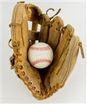 1980s Cal Ripken Jr. Baltimore Orioles Store Model Rawlings Mitt & Signed OAL Brown Baseball (JSA)