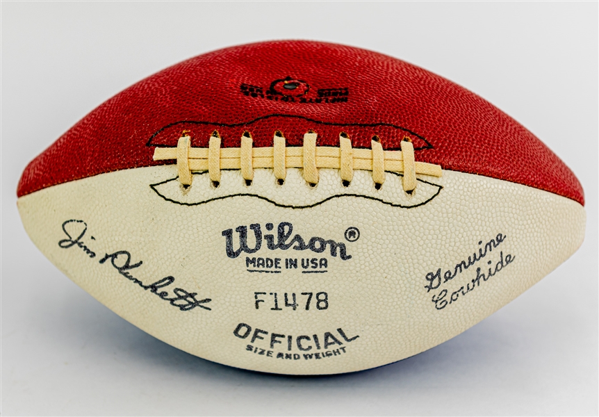 1970s-80s Jim Plunkett Oakland Raiders Store Model Wilson Red White & Blue Player Endorsed Football 