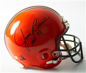 2000s Jim Brown Cleveland Browns Signed Full Size Display Helmet (JSA)