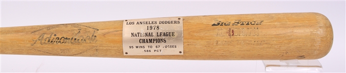 1978 Los Angeles Dodgers National League Champions Adirondack Professional Model Bat (MEARS LOA)