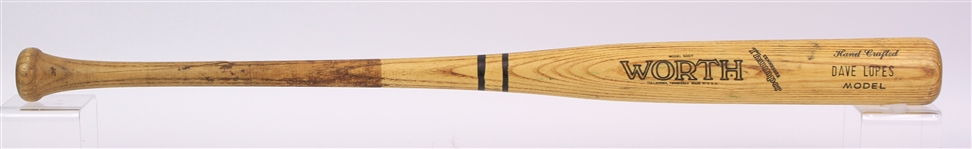 1986 Davey Lopes Houston Astros Worth Professional Model Game Used Bat (MEARS LOA)