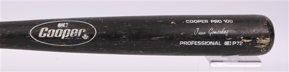1989-93 Juan Gonzalez Texas Rangers Cooper Professional Model Game Used Bat (MEARS LOA)