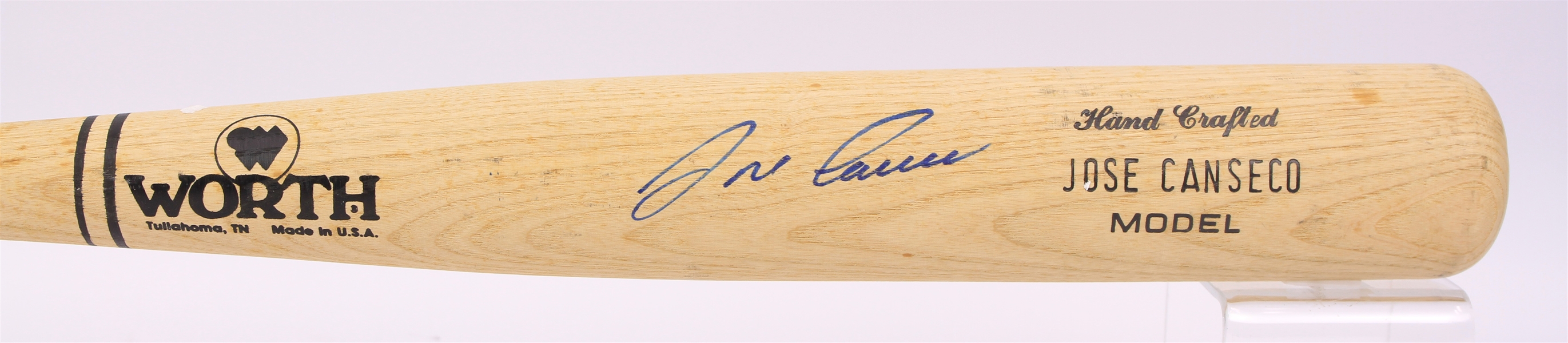 1990-91 Jose Canseco Oakland Athletics Signed Worth Professional Model Bat (MEARS LOA/*JSA*)