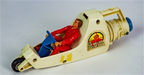 1973 Six Million Dollar Man Bionic Drag Race 7.5 Motorcycle Toy w/ Action Figure