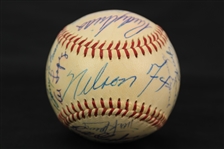 1959 Chicago White Sox Team Signed OAL Harridge Baseball w/ 28 Signatures Including Nelson Fox, Luis Aparicio, Ted Kluszewski, Early Wynn & More (JSA)
