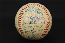 1959 Chicago White Sox Team Signed OAL Harridge Baseball w/ 28 Signatures Including Nelson Fox, Luis Aparicio, Ted Kluszewski, Early Wynn & More (JSA)