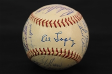 1959 Chicago White Sox Team Signed OAL Harridge Baseball w/ 29 Signatures Including Nelson Fox, Luis Aparicio, Ted Kluszewski, Early Wynn & More (JSA)