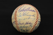 1959 Chicago White Sox Team Signed OAL Harridge Baseball w/ 29 Signatures Including Nelson Fox, Luis Aparicio, Ted Kluszewski, Early Wynn & More (JSA)