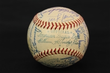 1959 Chicago White Sox Team Signed OAL Harridge Baseball w/ 29 Signatures Including Nelson Fox, Luis Aparicio, Ted Kluszewski, Early Wynn & More (JSA)