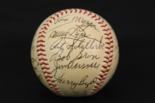 1954 New York Yankees Team Signed OAL Harridge Baseball w/ 26 Signatures Including Yogi Berra, Phil Rizzuto & More (JSA)