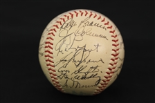 1954 New York Yankees Team Signed OAL Harridge Baseball w/ 26 Signatures Including Yogi Berra, Phil Rizzuto & More (JSA)