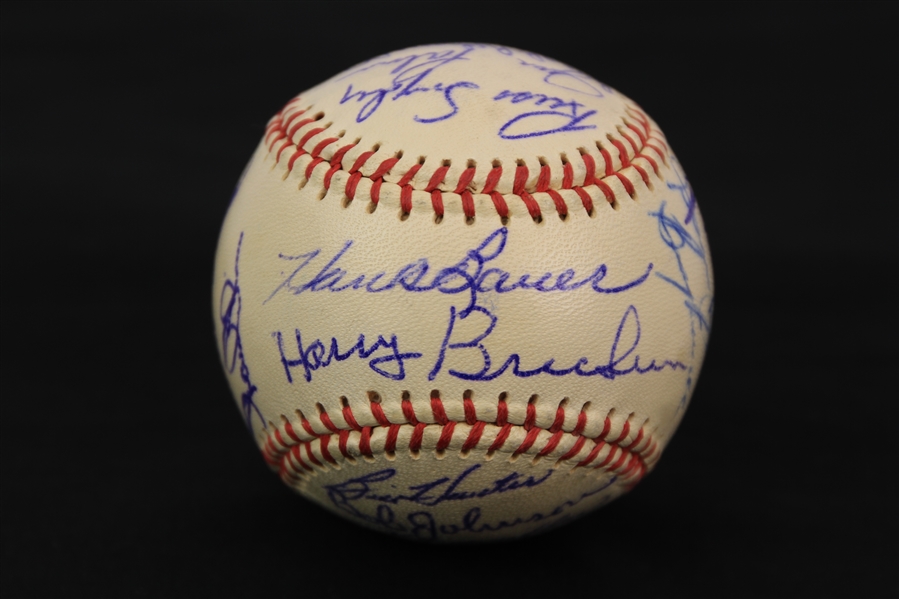 1967 Baltimore Orioles Team Signed Baseball w/ 28 Signatures Including Brooks Robinson, Jim Palmer, Boog Powell & More (JSA)