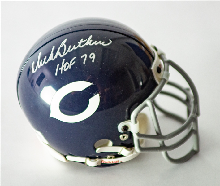 2000s Dick Butkus Chicago Bears Signed Mini Helmet (JSA)