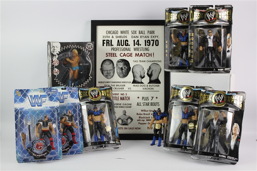 1970-2000s World Wrestling Federation Classic Superstar Figures, Magazines, Photos, & more (Lot of 50+)