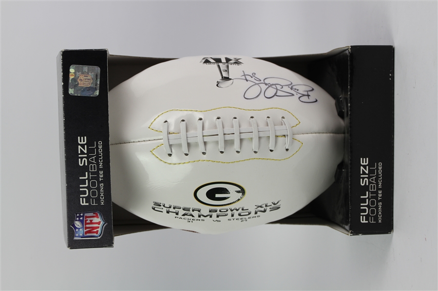 2011 Bill Schroeder Green Bay Packers Singed Super Bowl XLV Commemorative Football (JSA)