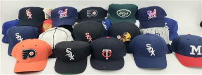 Football, Baseball, Hockey Caps (Lot of 79)