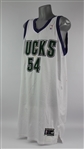 1999-2000 Robert "Tractor" Traylor Milwaukee Bucks Game Worn Home Jersey (MEARS LOA)