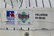 1992 Randy Velarde New York Yankees Game Worn Home Uniform Pants (MEARS LOA/Steiner)