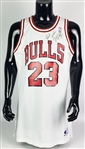 1990-1991 Michael Jordan Chicago Bulls Autographed Game Worn Home Jersey (MEARS A10/JSA/Consignor LOA) “2nd MVP Season, American Heart Society Auction