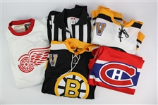 2000s Throwback Hockey Jersey Collection - Lot of 5 w/ Gordie Howe, Bobby Orr, Maurice Richard & More