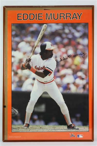 1987 Eddie Murray Baltimore Orioles Signed 23x34 Poster (JSA)