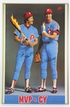 1980s Mike Schmidt & Steve Carlton Philadelphia Phillies Signed "MVP & CY" Nike 22x36 Framed Poster (JSA)