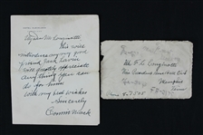 1862-1956 Connie Mack Philadelphia Athletics Signed 5x7 Note (JSA)