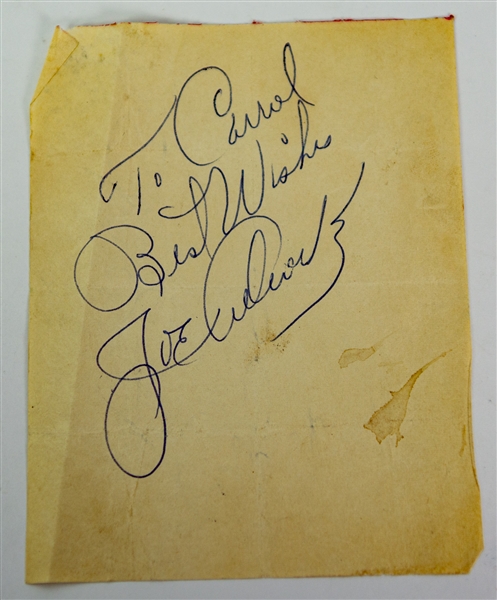1950s Joe Adcock Milwaukee Braves Signed 4x5 Cut (JSA)