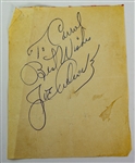 1950s Joe Adcock Milwaukee Braves Signed 4x5 Cut (JSA)
