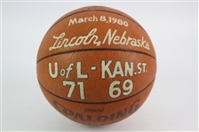 1980 (March 8) Louisville Cardinals Kansas State Wildcats Spalding NCAA Tournament Game Used Basketball (MEARS LOA)