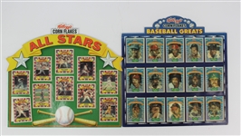 1992 Kelloggs Corn Flakes Baseball Greats & All Stars Motion Hologram Trading Card Displays - Lot of 2